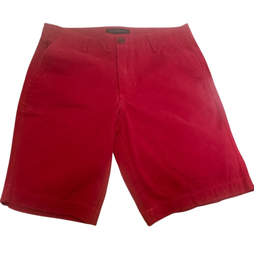 Aeropostale Red Men's Shorts Casual Burmuda Chinos Sz 31‎ Blokecore Gorpcore
